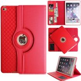 P.C.K. Luxe Hoesje/Boekhoesje/Bookcover/Pasjes/draaibaar rood geschikt voor Apple iPad AIR 3 (2019) MET PEN EN GLASFOLIE