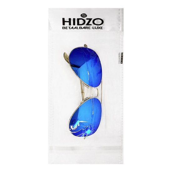 Hidzo Zonnebril Aviator Zilver - UV 400 - In brillenkoker van HI — afbeelding 4