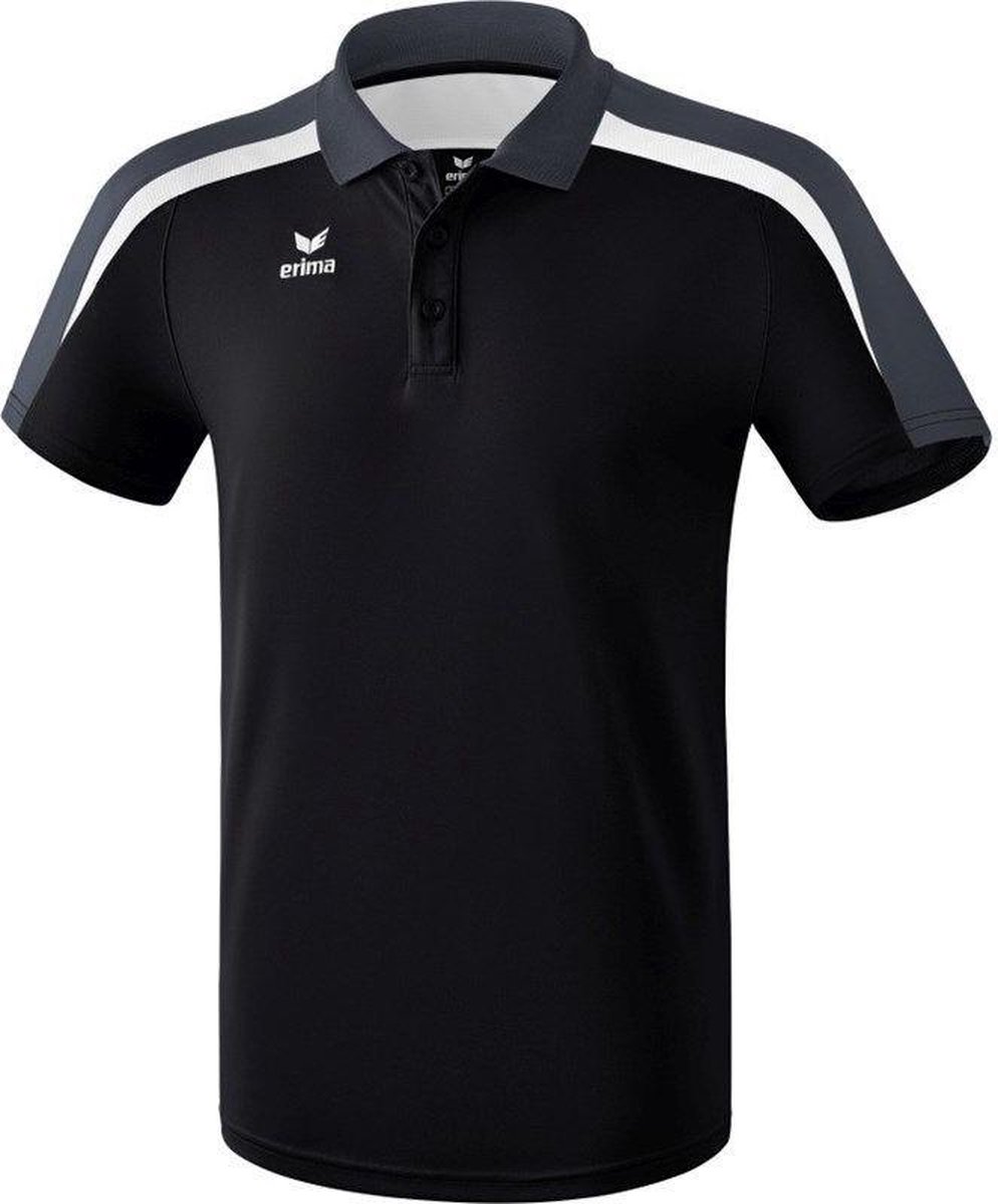 Erima Liga 2.0 Polo Kinderen - Zwart / Wit / Donkergrijs | Maat: 164