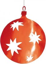Kerstballen hangdecoratie rood 40 cm