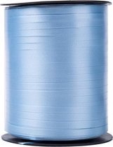 Krullint licht blauw 5 mm 500 mtr / cadeau lint