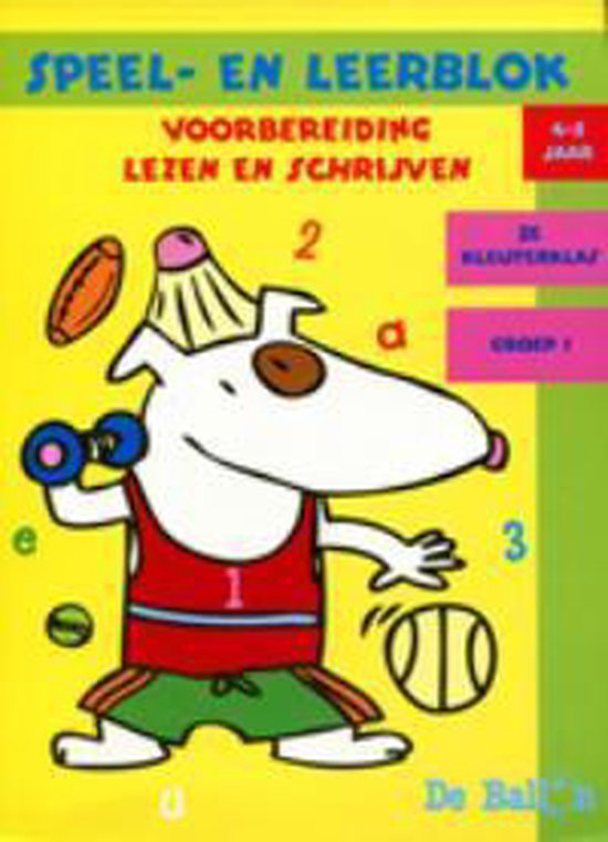 Cover van het boek 'Speel- en leerblok voorber.  lezen en schrijven tweede kleuterklas groep 1' van  *