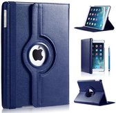 P.C.K. Hoesje/Boekhoesje/Bookcover/Bookcase/Book draaibaar donkerblauw geschikt voor Apple iPad 2/3/4 MET PEN EN GLASFOLIE