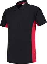 Tricorp Poloshirt Bi-Color - Workwear - 202002 - Navy-Rood - maat XL