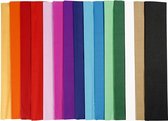 Crepepapier, b: 50 cm, l: 2,5 m, 15 vouw, diverse kleuren