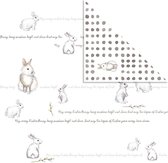Design papier, vel 30,5x30,5 cm,  180 gr, , konijn, 5vellen