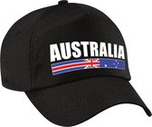 I love Australia supporters pet zwart voor jongens en meisjes - Australie landen baseball cap - Australische supporter accessoire