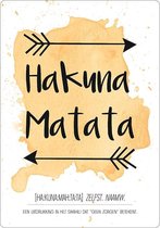 Proverbe: Hakuna Matata | Tableau de texte en bois