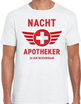 Nacht apotheker drugs verkleed t-shirt wit voor heren L