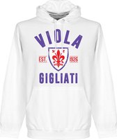 Fiorentina Established Hooded Sweater - Wit - M