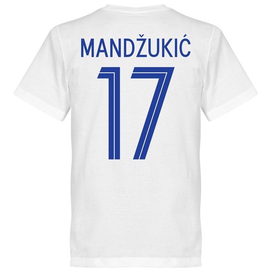 T-Shirt Équipe Croatie Mandzukic 17 - Blanc - S