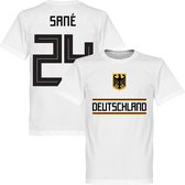 Duitsland Sané 24 Team T-Shirt - Wit - XXL