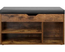 Bobbel Home - Schoenbank - Bank - Schoenenrek - Opbergruimte onder de zitting - hal, woonkamer, slaapkamer - Schoenenkast - 150 kg draagvermogen - 80 x 30 x 44 cm
