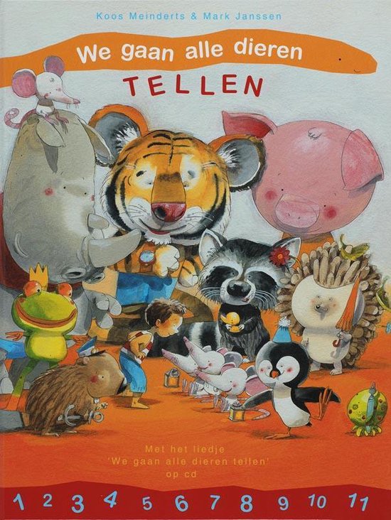 Cover van het boek 'We gaan alle dieren tellen' van Koos Meinderts