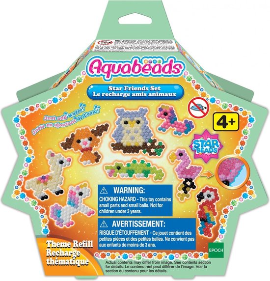 Aquabeads - Thema navulling Sterren vriendenset- bevat 600parels in 21 kleuren