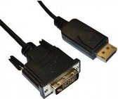 ADJ DVI-D naar Displayport kabel 2m M/M zwart