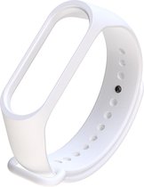 Xiaomi Mi Band 3 / 4 Siliconen bandje |Wit / White|Premium kwaliteit| One Size |TrendParts