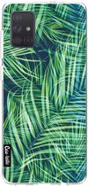 Casetastic Samsung Galaxy A71 (2020) Hoesje - Softcover Hoesje met Design - Palm Leaves Print