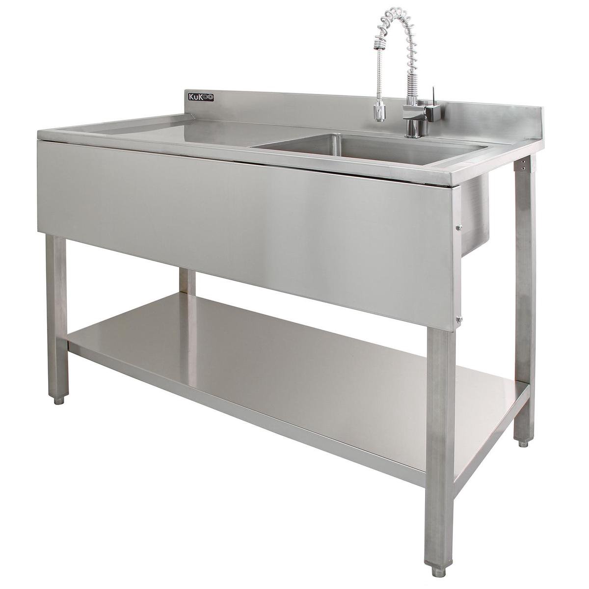 Bol Kukoo Commercial Stainless Steel Sink Left Hand Drainer Kukoo Commercial Stainless Steel Sink