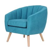 Sortio Home - Fauteuil Lino - Licht blauw - Stof