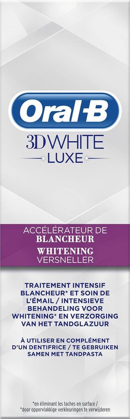 Oral-B 3D White Luxe Whitening Versneller - 75 ml - Tandpasta | bol.com