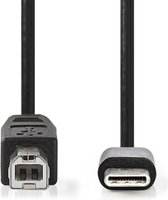 Nedis CCGP60650BK20 USB-kabel 2 m 2.0 USB B USB C Zwart