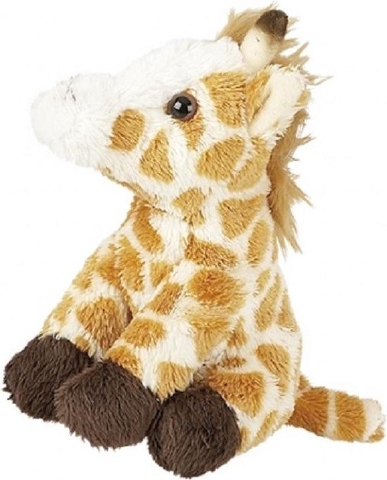 2x Pluche gevlekte giraffe sleutelhangers 10 cm - Giraffe dieren sleutelhangers- Speelgoed voor kinderen