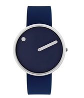 Picto PT43393-0520S Horloge - Siliconen - Blauw - Ø 40 mm