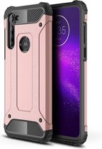 Armor Hybrid Back Cover - Motorola Moto G8 Power Hoesje - Rose Gold