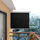 Balkon zijluifel - 100% polyester, stof en aluminium - Zwart - Multifunctioneel - 150 x 235 cm