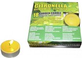 Set van 54x anti muggen waxine lichtjes - Geurkaarsen citrus geur - Anti-muggen citronella kaarsen