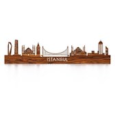Skyline Istanbul Palissander hout - 80 cm - Woondecoratie design - Wanddecoratie - WoodWideCities
