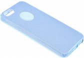 Blauw Glitter TPU Hoesje iPhone 5 / 5S / SE