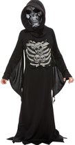 SMIFFYS - Zwart en grijs skelet reaper kostuum voor kinderen - 116/128 (4-6 jaar) - Kinderkostuums