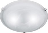 LED Plafondlamp - Plafondverlichting - Trion Adirona XL - E27 Fitting - Rond - Mat Nikkel - Aluminium - BES LED