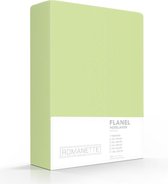 Romanette luxe flanellen hoeslaken - groen - lits-jumeaux extra lang (180x220 cm)