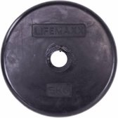 LMX Halterschijf - 30mm - Rubber coating - per stuk - 2,5 kg - Zwart