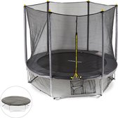 Relaxdays 4-delige trampoline set - tuintrampoline - veiligheidsnet - hoes - framenet