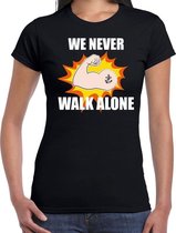 We never walk alone t-shirt crisis zwart voor dames S