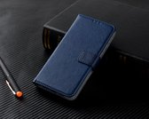 P.C.K. Hoesje/Boekhoesje luxe donkerblauw geschikt voor Apple Iphone 11  MET Glasfolie