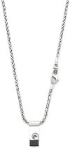 SILK Jewellery - Zilveren Collier / Ketting - Chevron - 181.70 - Maat 70