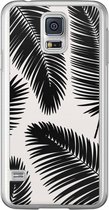 Samsung Galaxy S5 (Plus) / Neo siliconen hoesje - Palm leaves silhouette