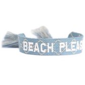 Geweven Beach Please - Volwassenen - Armband - 11 cm