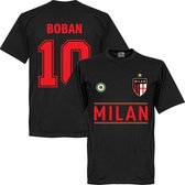 AC Milan Boban Team T-Shirt - Zwart - XS