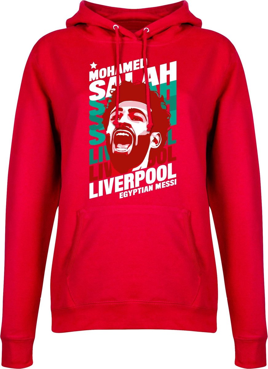 Salah Portrait Dames Hoodie - Rood - XXL