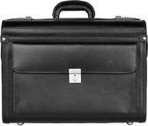 Dermata Business Leather Pilotcase zwart