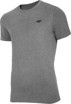4F Men's T-shirt NOSH4-TSM003-24M, Mannen, Grijs, T-shirt maat: XL