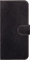 ★★★Made-NL★★★ Handmade Echt Leer Book Case Voor Samsung Galaxy Note 10 Pro Donker blauw leder met lichte glans.