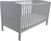 East Coast Hudson 2 In 1 Ledikantbed En Peuterbed Grijs 144,5 Cm