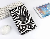 P.C.K. Boekhoesje/Bookcover/Case draaibaar hoesje zebra print geschikt voor Samsung Galaxy TAB A T510 (2019)